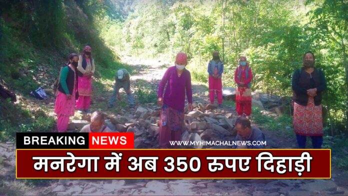 MGNREGA workers will get Rs 350 as daily wage