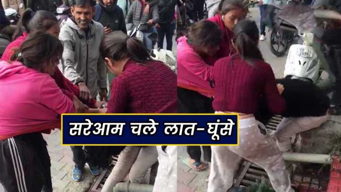 Girls fighting video viral circular road Solan Himachal