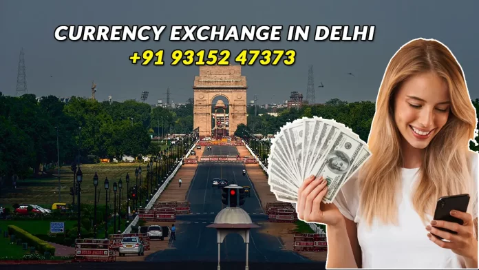 Money exchange shops located in the Delhi